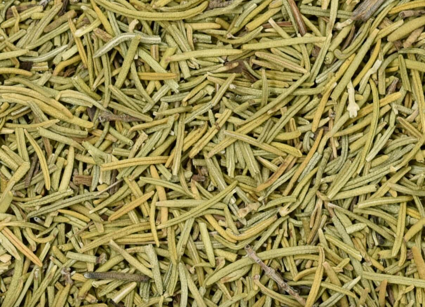 Close-up of dried rsemary, showing green leaves used for teas and herbal remedies.