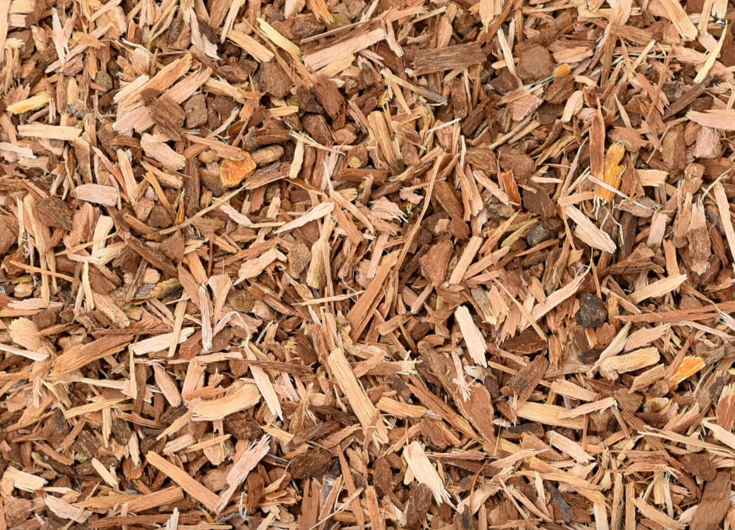 Close-up of dried white willow bark, showing chopped brown bark pieces used for teas and herbal remedies.